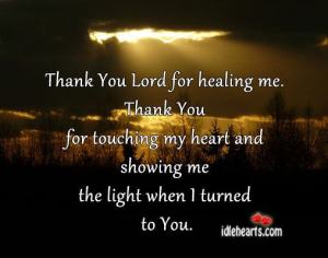 Thank You Lord  For Healing Me